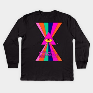 A Girl With Kaleidoscope Eyes Kids Long Sleeve T-Shirt